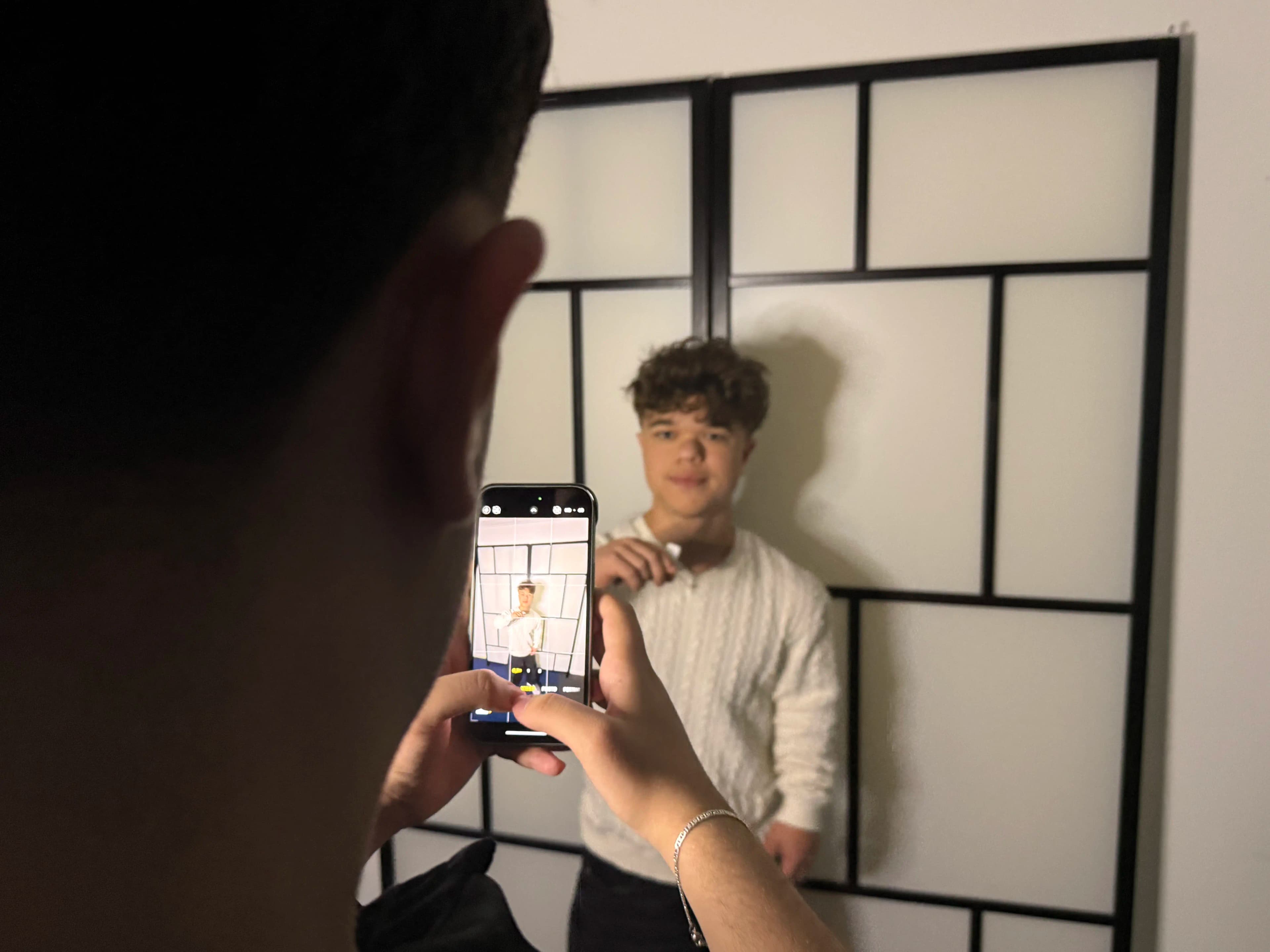 Behind the scenes of a short-form video filming